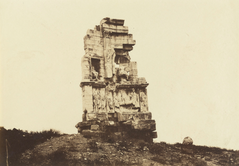 Historical 1860s albumen print of the Tomb of Philopappos in Athens
