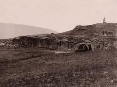 View of the Hill of the Pnyx in Athens with the Philópappos Monument in the background
