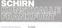 Entry ticket for Schirn Kunsthalle in Frankfurt am Main
