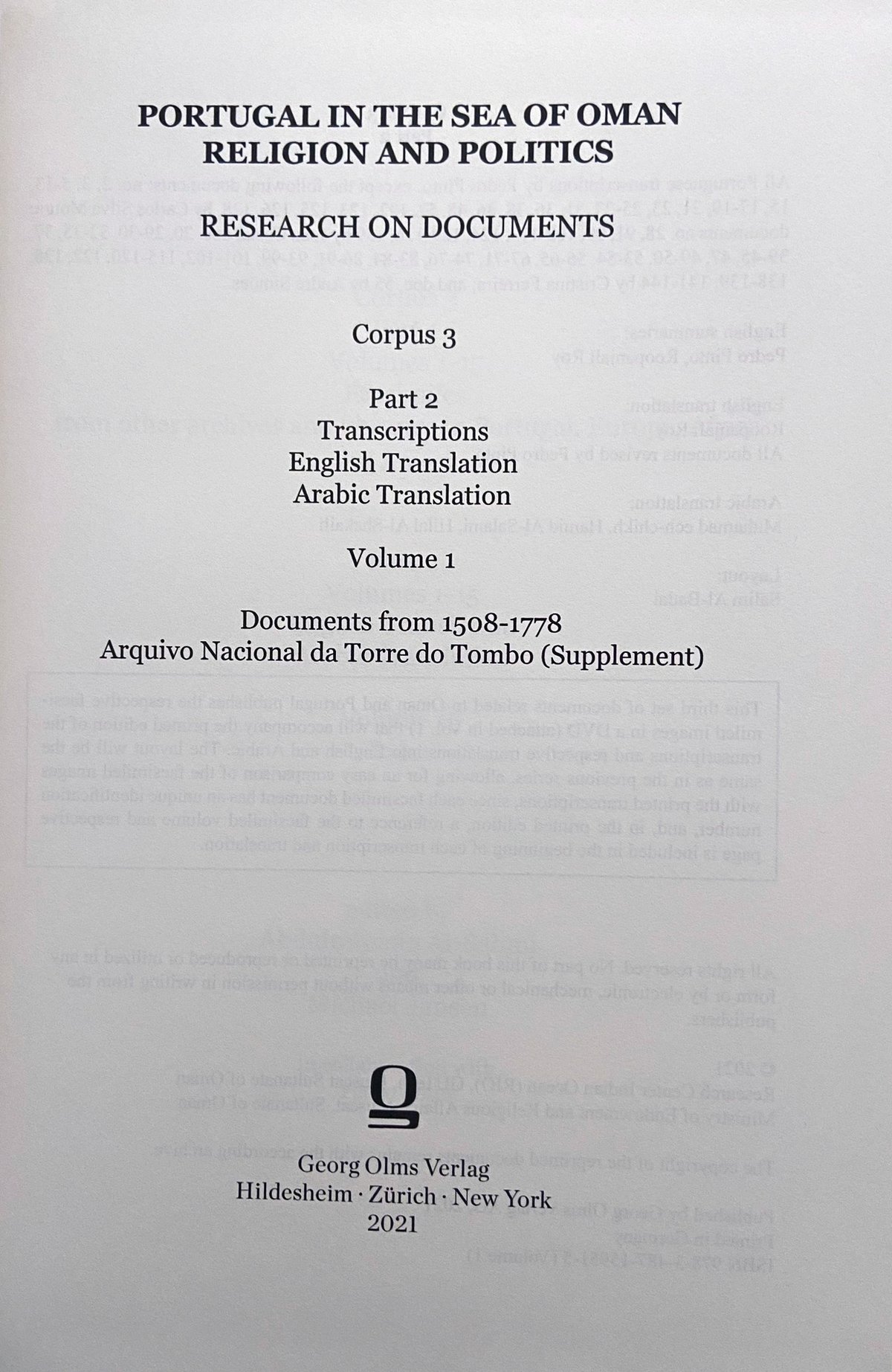 Cover of Portugal in the Sea of Oman book, focusing on religion and politics, with text and design elements