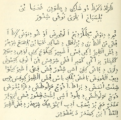 A historic letter written in Portuguese aljamía script, an early form of Portuguese written in Arabic script, sent from Sheikh Yahya ben Bulisbé of the Shawiya to the King of Portugal, from Torre do Tombo archives.