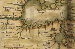 Historic map of Bahia de Todos os Santos from the Atlas de João Teixeira Albernaz, 1640