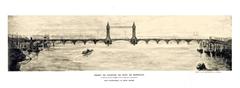 Bordeaux Pont de Pierre bridge modification project by E. Ferret 1906