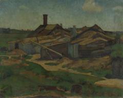 Early 20th century Romani camp in Hungary depicted by Dezső Rózsaffy