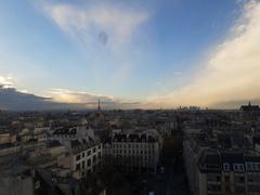 Centre Pompidou building viewed from the roof towards the west in Paris