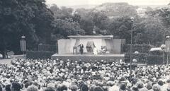 Vitabergsparken park with Parkteatern outdoor theater stage in 1954