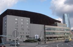 Palacio Euskalduna building in Bilbao under a blue sky