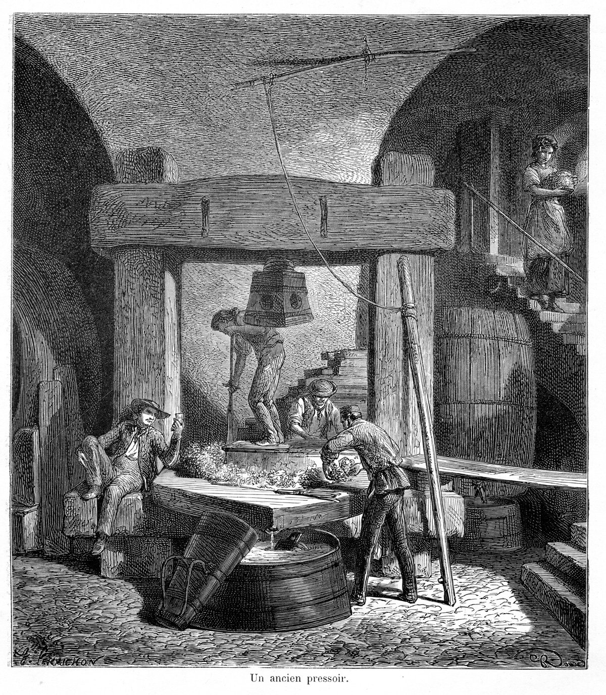 An old vintage fruit press