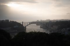 View of Ponte da Arrábida bridge over Douro River in Porto, Portugal