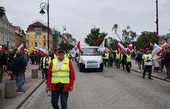 Farmers protesting in Warsaw on May 10, 2024
