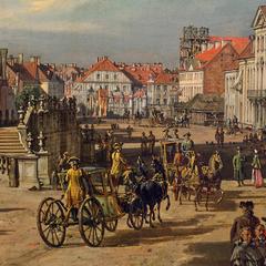 Church of the Holy Cross in Warsaw detailed painting by Bernardo Bellotto