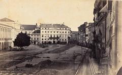 Krakowskie Przedmieście street in Warsaw in early 1860s