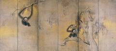 Monkeys in bamboo forest by Hasegawa Tohaku in Kyoto Japan