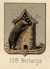 Coat of arms of Berlanga de Duero from Trofeo heroico by Francesc Piferrer, 1860