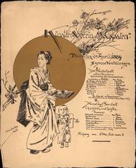 Künstlerverein Malkasten theatre performance on April 9, 1889 in Düsseldorf