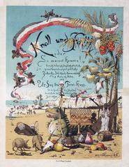 Poster for Knall und Fall oder So musset komme! March 31, 1885 by Eduard Daelen with illustration by Hans von Volkmann