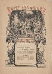 Poster of the operetta 'Der Herr von Papillon' performed by Künstler-Liedertafel at Malkasten on April 14, 1899