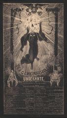 Poster of the mysterious unknown man theatrical play, 1878 lithograph
