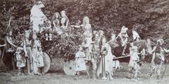 Tableau vivant from the Malkasten Düsseldorf festival commemorating Emperor Wilhelm I's visit