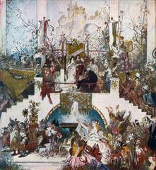 Carl Gehrts 1887 wedding fairy tale design for Malkasten artist association ball