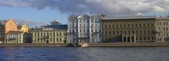 Palace Embankment buildings 20-26 and Moshkov Lane from the Neva River