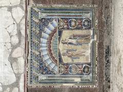 Details of an ancient fresco at Herculaneum