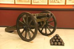 19th Century Field Gun displayed at Athens War Museum in Greece