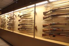 20th century weapons exhibit at the Hellenic War Museum in Athens, Greece