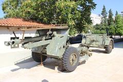 25 Pounder Mk I, 87.6mm Field Gun displayed at Athens War Museum, Greece