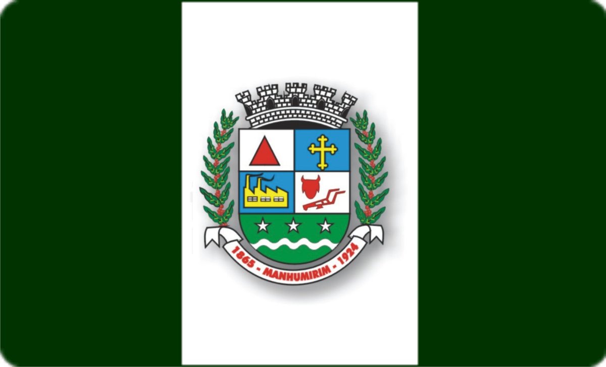 Flag of the Municipality of Manhumirim in Minas Gerais, Brazil