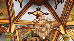 Rich interior of Bom Jesus de Manhumirim-MG church with ornate decorations