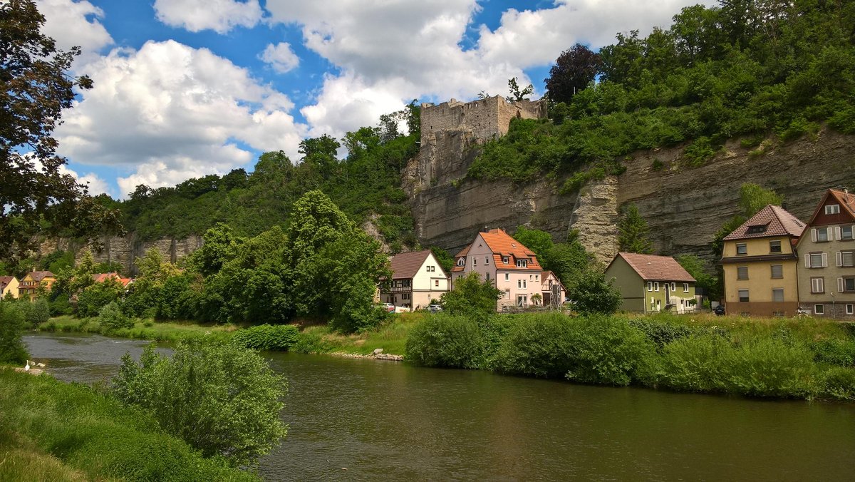 Ruins of a 12th-century shield wall castle in Dürrmenz