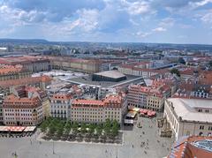 View over Innere Altstadt towards Kulturpalast Dresden in Dresden with a southwest view
