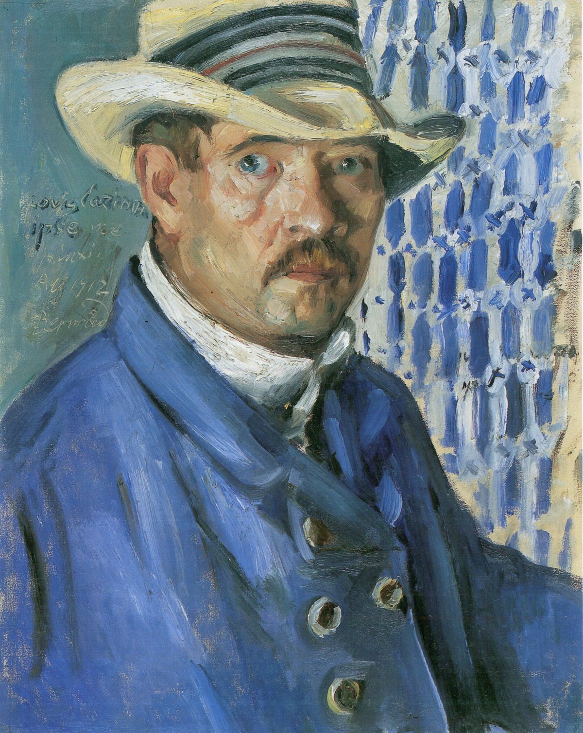Self-portrait of Lovis Corinth wearing a Panama hat in 1912