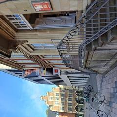 Entrance of Kunstmuseum Pablo Picasso at Picassoplatz 1 with modern architectural design
