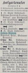 Historical map of Hofgartenufer street with key cultural landmarks in Düsseldorf from 1911