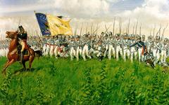 American troops at the Battle of Chippewa Upper Canada 1814