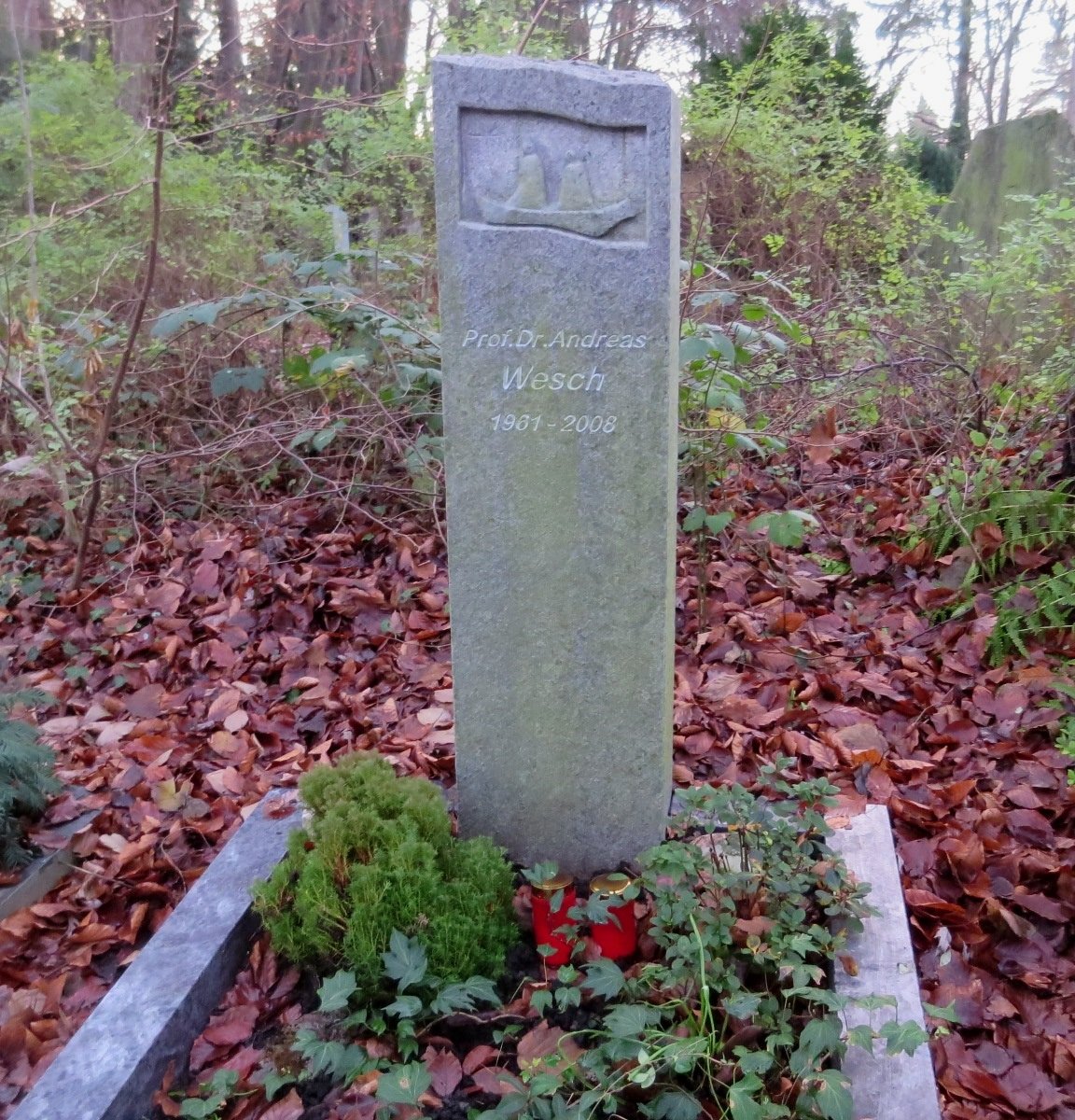 Grave of Andreas Wesch at the old cemetery Gartenweg in Köln-Weiden
