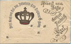 Bavarian Infantry Life Regiment greeting postcard from 1912