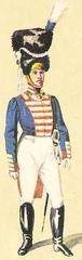 First lieutenant of the Grenadier-Garde-Regiment in 1814 wearing traditional Bavarian army uniform