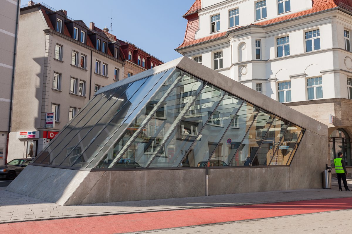 Bavarian cultural heritage monument U-Bahn Friedrich-Ebert-Platz Nürnberg interior