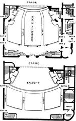 Floor plan of the Shubert Theatre in Manhattan, New York from American Architect and Architecture volume 104