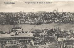 Panoramic view of late 19th-century Constantinople from the north showing Galata and historical Stamboul across the Golden Horn