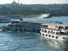 Ferry traffic on the Golden Horn in Istanbul