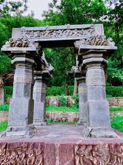 7th-century Akkanna Madanna rock-cut Hindu cave temples in Vijayawada, Andhra Pradesh near Krishna river