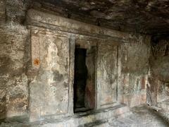 7th-century Akkanna Madanna caves, rock-cut Hindu temples near Krishna river in Vijayawada, Andhra Pradesh