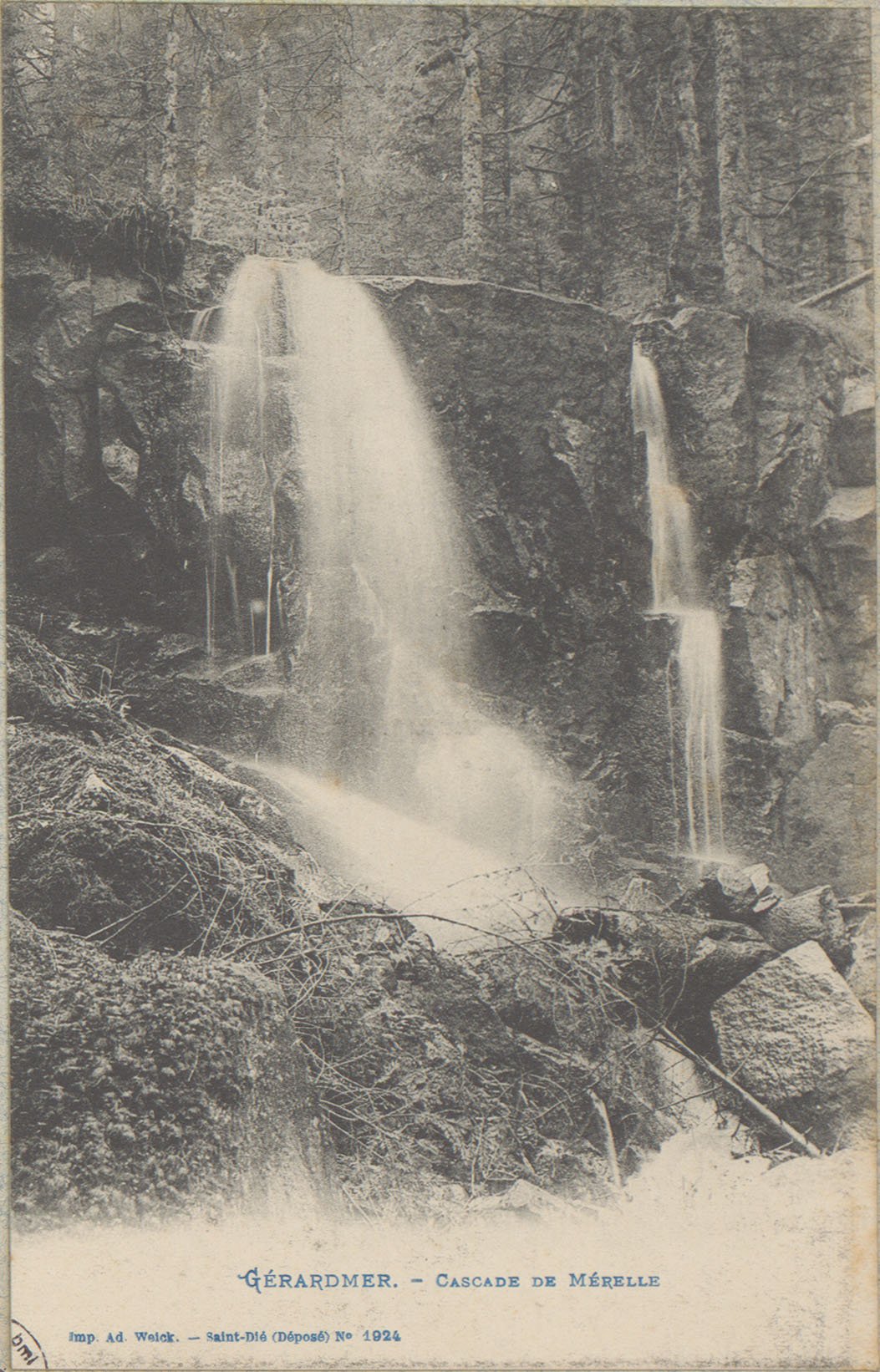 Mérelle waterfall in Gérardmer, France