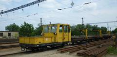 Road number TVGh-1318M track maintenance vehicle at Soroksár station in Budapest Hungary