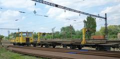 Road number TVGh-1318M track maintenance vehicle at Soroksár station Budapest Hungary
