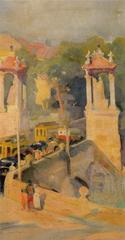 Puente del Mar in Valencia painting by R. Berenguer